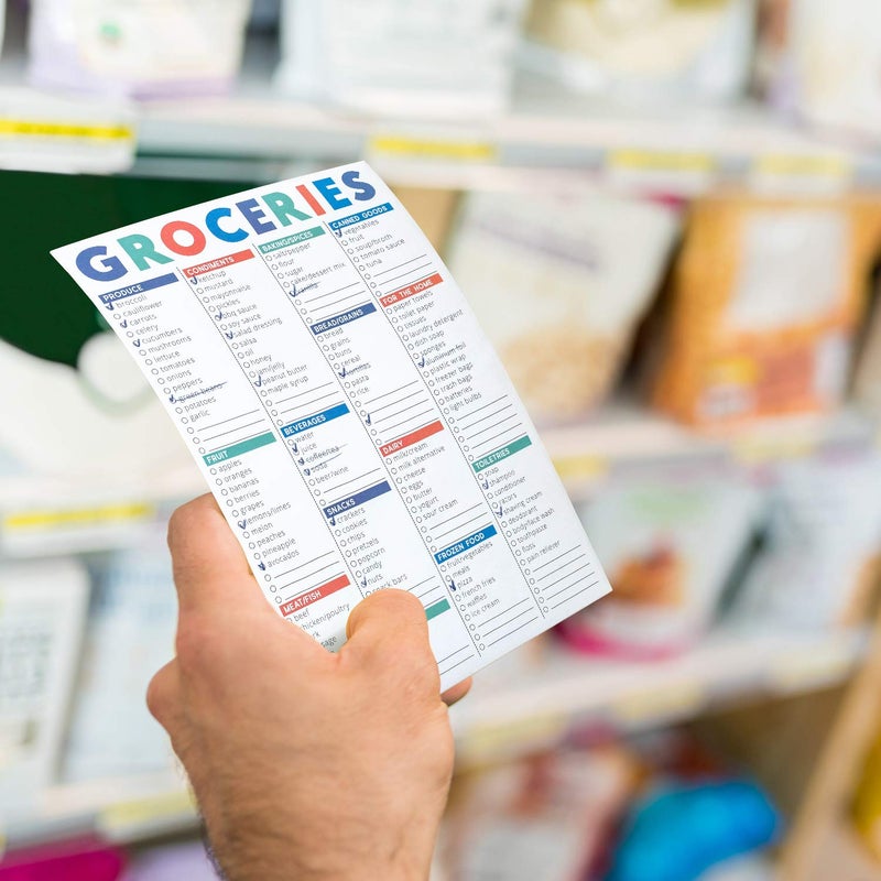Sweetzer & Orange FastCheck Grocery List Magnet Pad for Fridge. 6x9â€ Magnetic Notepad with Printed Shopping List Items and Blank Grocery Shopping Spaces. 60 Page Notepad Weekly Planner - Image 5